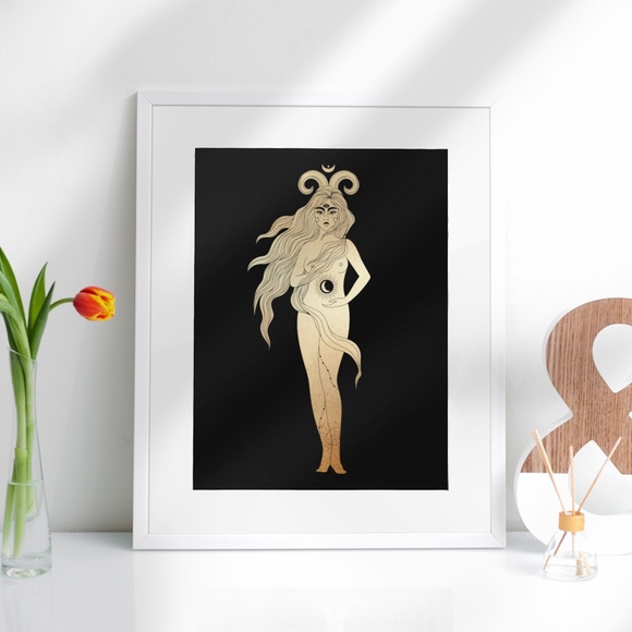 Aries Zodiac Sign Wall Art Print Poster Unframed - Picture 2 of 5